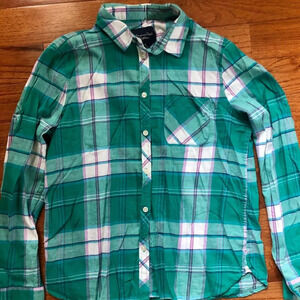 American Eagle Green Plaid Shirt